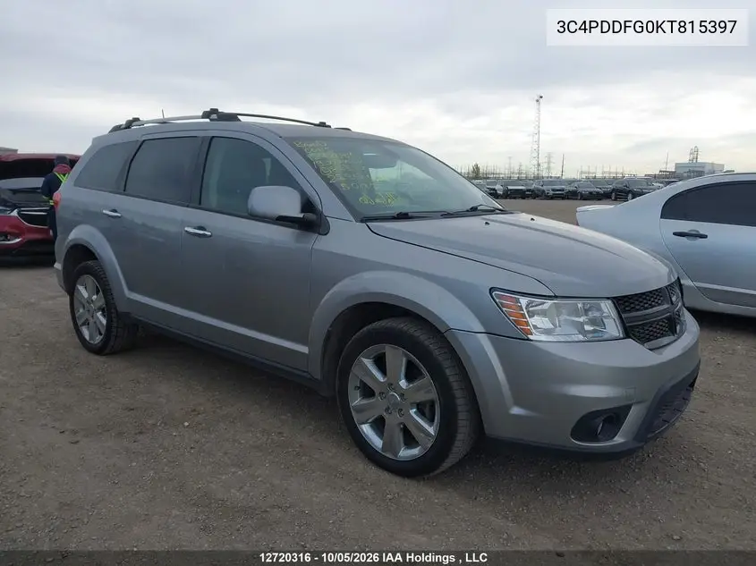 DODGE JOURNEY 2019, VIN 3C4PDDFG0KT815397
