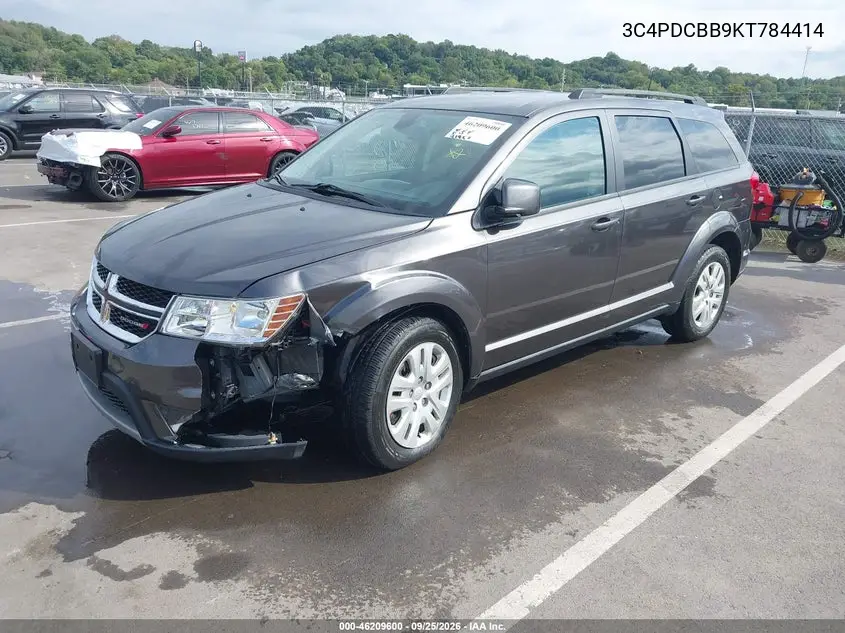 2019 DODGE JOURNEY VIN 3C4PDCBB9KT784414 — фото 2