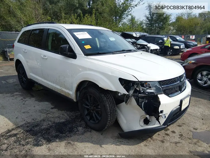 DODGE JOURNEY 2019, VIN 3C4PDCBB3KT804964