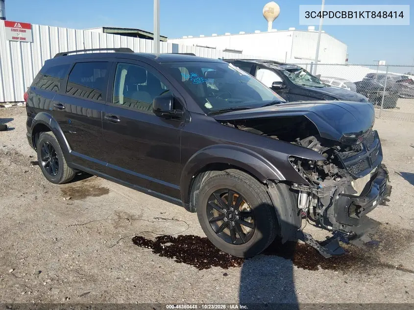 DODGE JOURNEY 2019, VIN 3C4PDCBB1KT848414