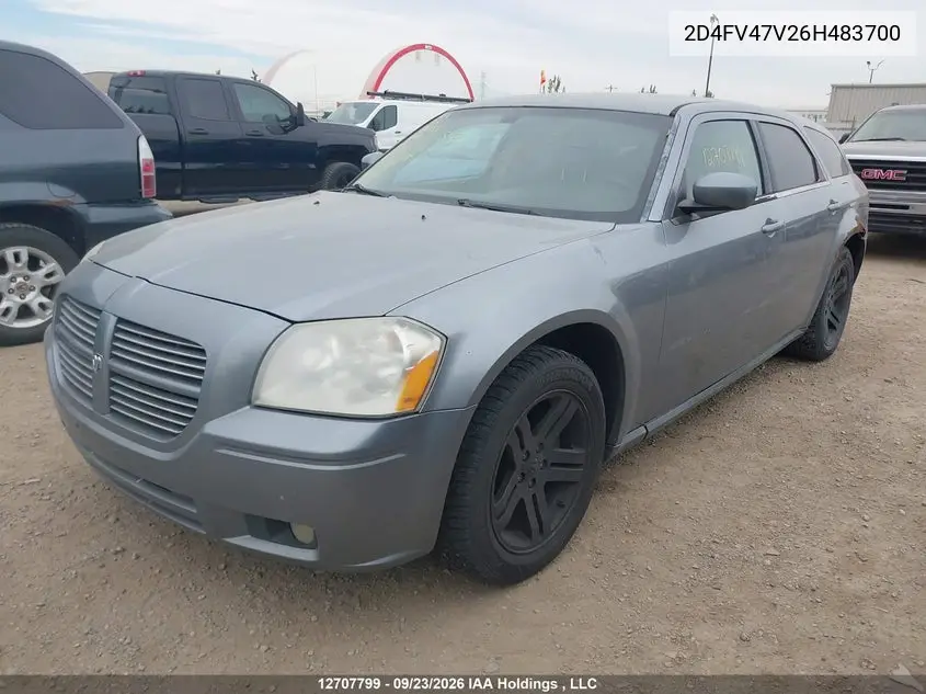 2006 DODGE MAGNUM VIN 2D4FV47V26H483700 — фото 2