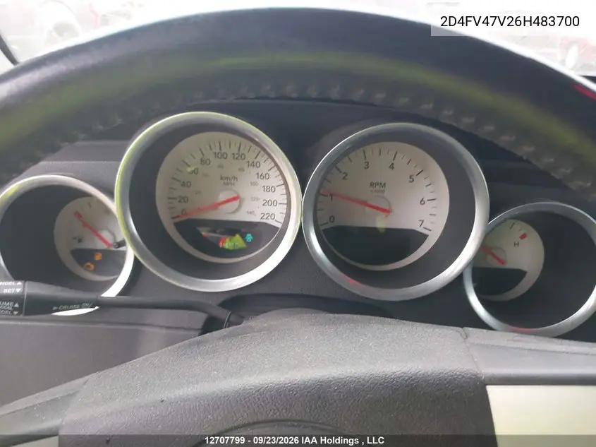 2006 DODGE MAGNUM VIN 2D4FV47V26H483700 — фото 7
