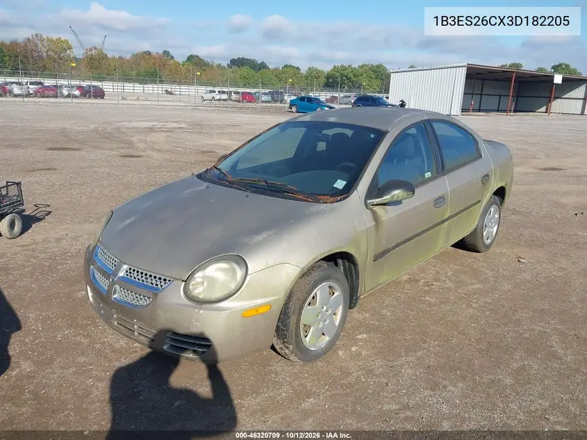2003 DODGE NEON VIN 1B3ES26CX3D182205 — фото 2