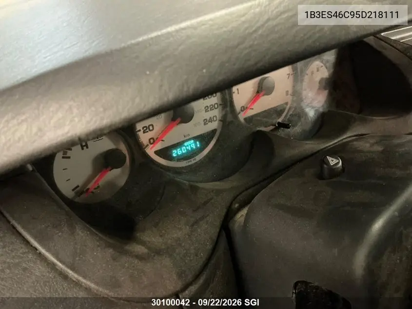 2005 DODGE NEON VIN 1B3ES46C95D218111 — фото 7