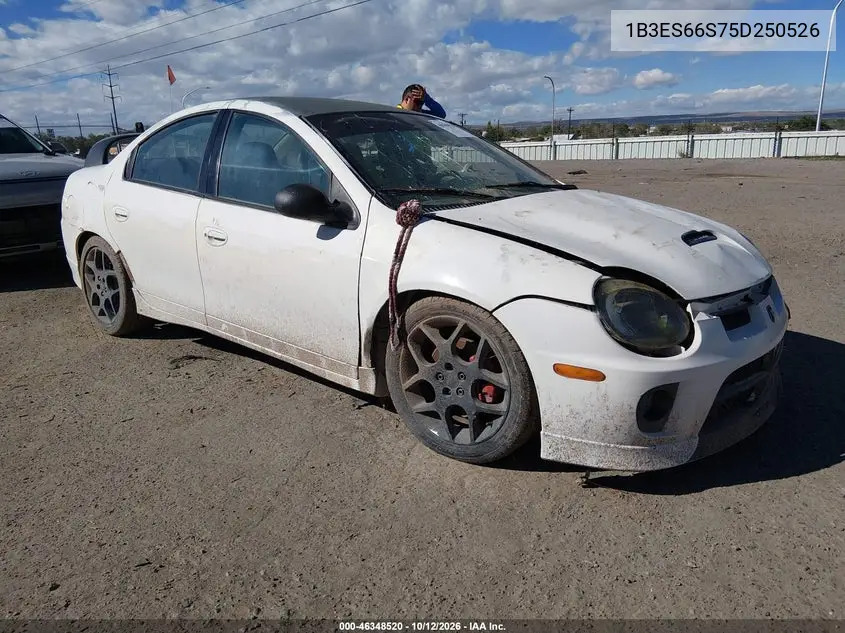 DODGE NEON 2005, VIN 1B3ES66S75D250526