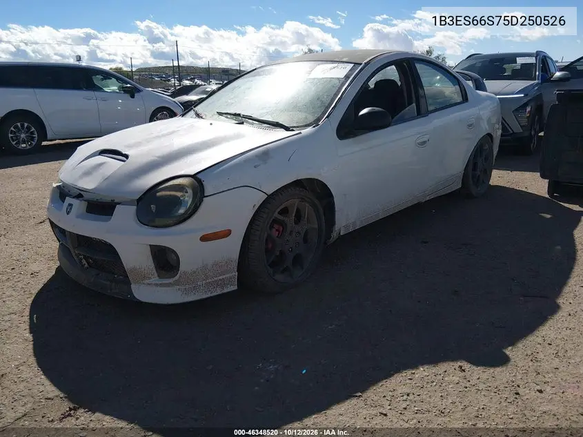2005 DODGE NEON VIN 1B3ES66S75D250526 — фото 2
