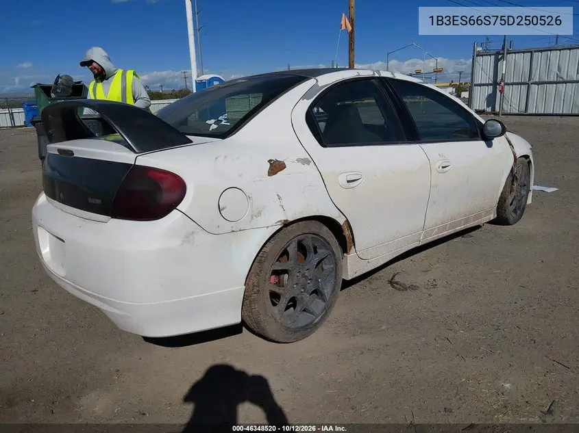 2005 DODGE NEON VIN 1B3ES66S75D250526 — фото 4