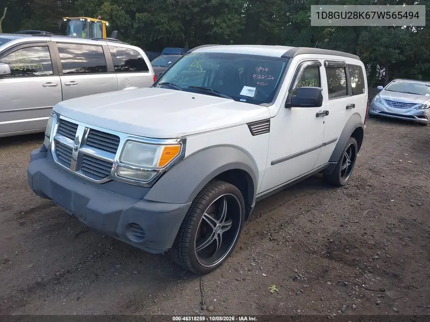 2007 DODGE NITRO VIN 1D8GU28K67W565494 — фото 2