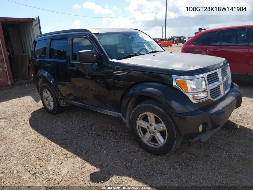 DODGE NITRO 2008, VIN 1D8GT28K18W141984