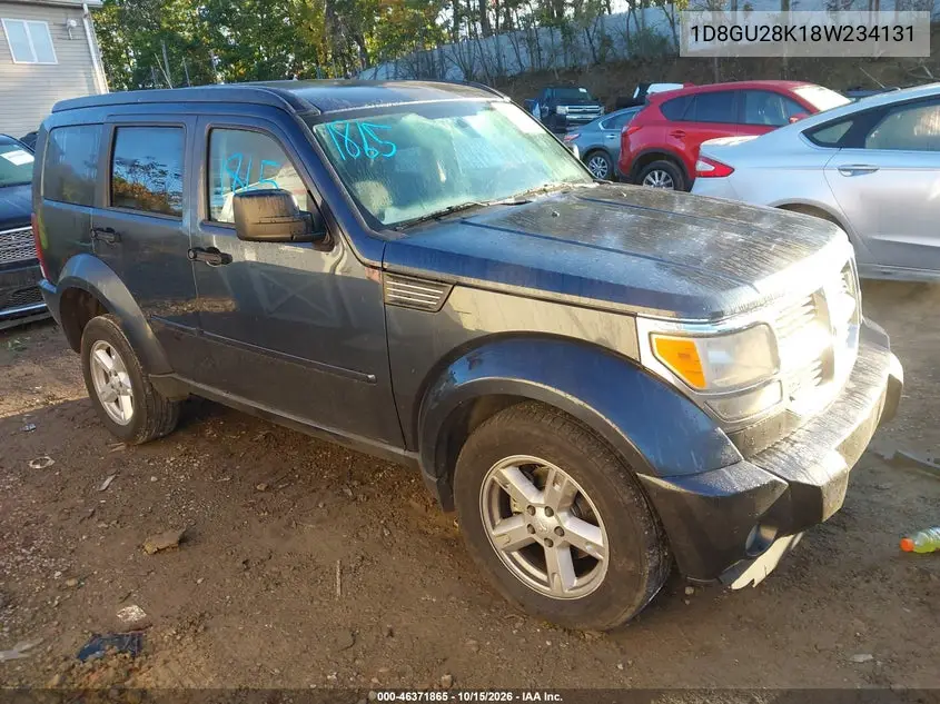 DODGE NITRO 2008, VIN 1D8GU28K18W234131