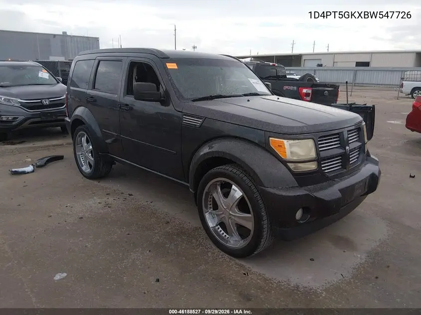 DODGE NITRO 2011, VIN 1D4PT5GKXBW547726