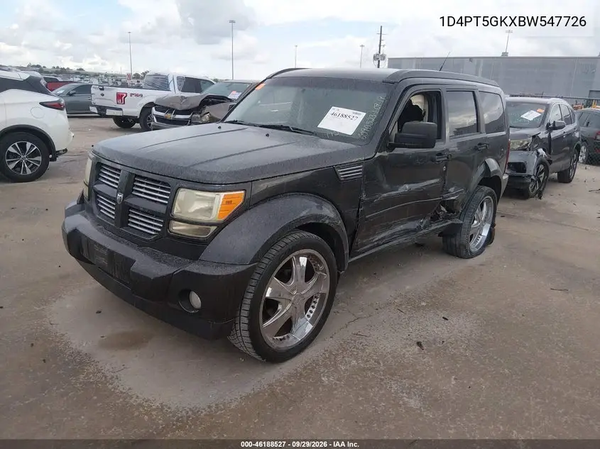 2011 DODGE NITRO VIN 1D4PT5GKXBW547726 — фото 2