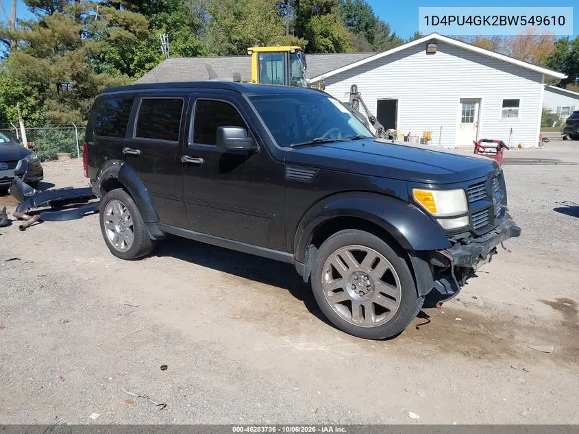 DODGE NITRO 2011, VIN 1D4PU4GK2BW549610