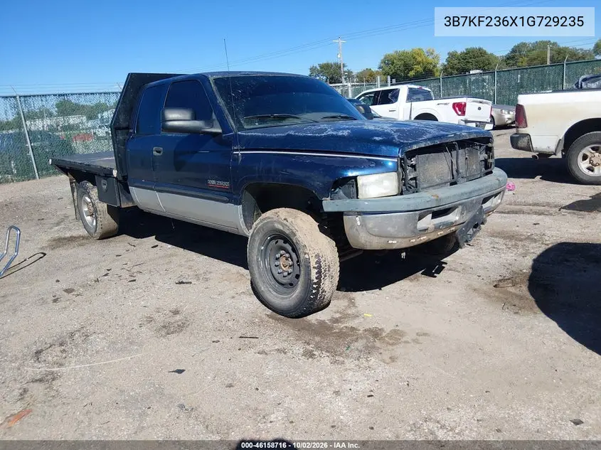 DODGE RAM 2001, VIN 3B7KF236X1G729235