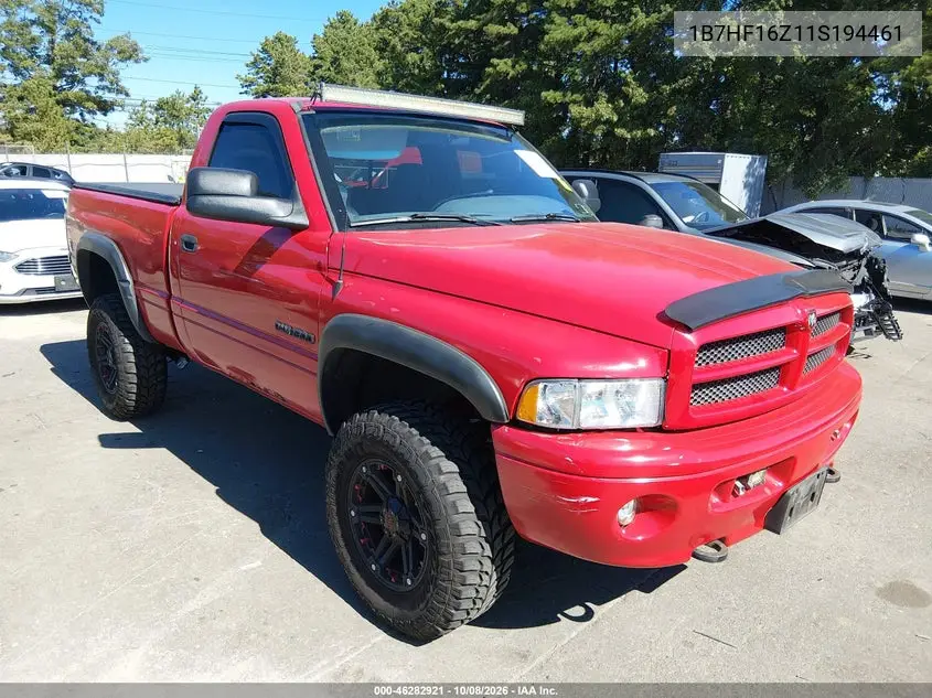 DODGE RAM 2001, VIN 1B7HF16Z11S194461