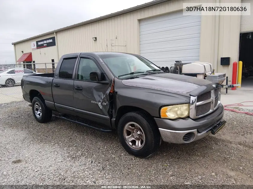DODGE RAM 2002, VIN 3D7HA18N72G180636