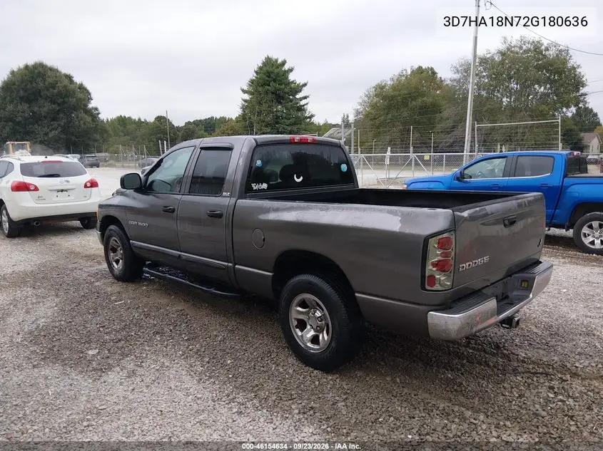 2002 DODGE RAM VIN 3D7HA18N72G180636 — фото 3