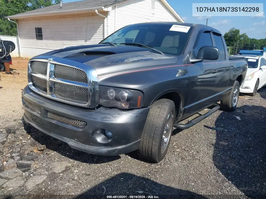 2003 DODGE RAM VIN 1D7HA18N73S142298 — фото 2