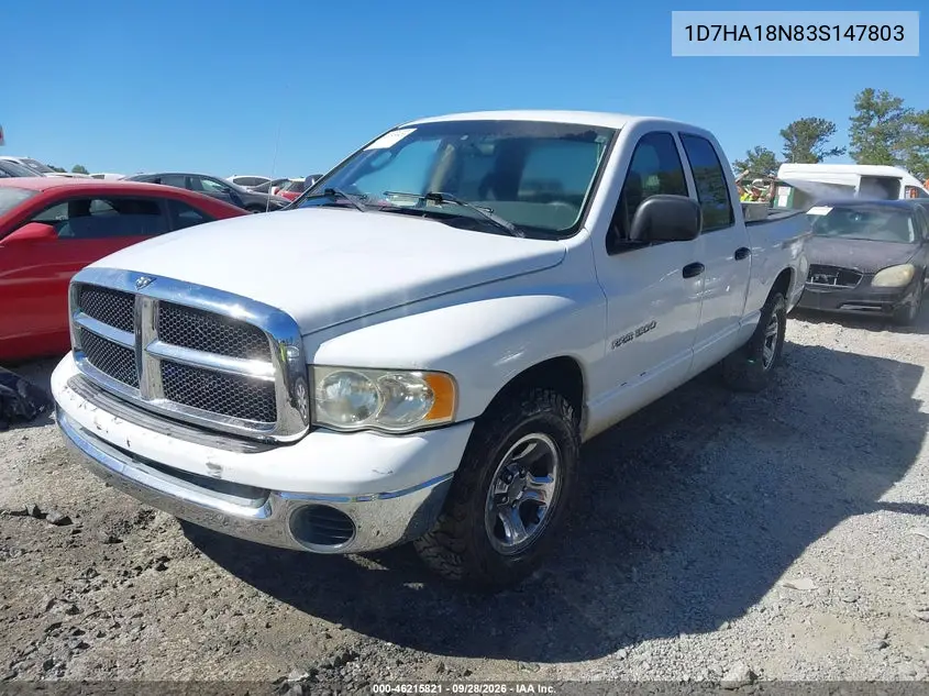 2003 DODGE RAM VIN 1D7HA18N83S147803 — фото 2