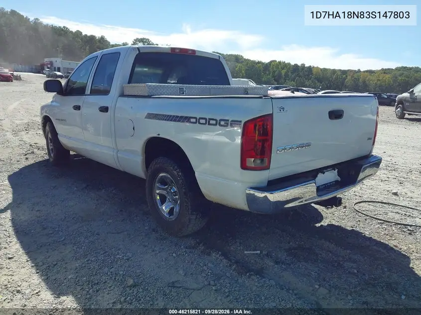 2003 DODGE RAM VIN 1D7HA18N83S147803 — фото 3