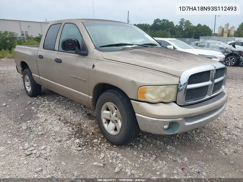 DODGE RAM 2003, VIN 1D7HA18N93S112493