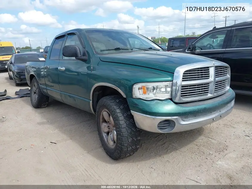 DODGE RAM 2003, VIN 1D7HU18D23J670576