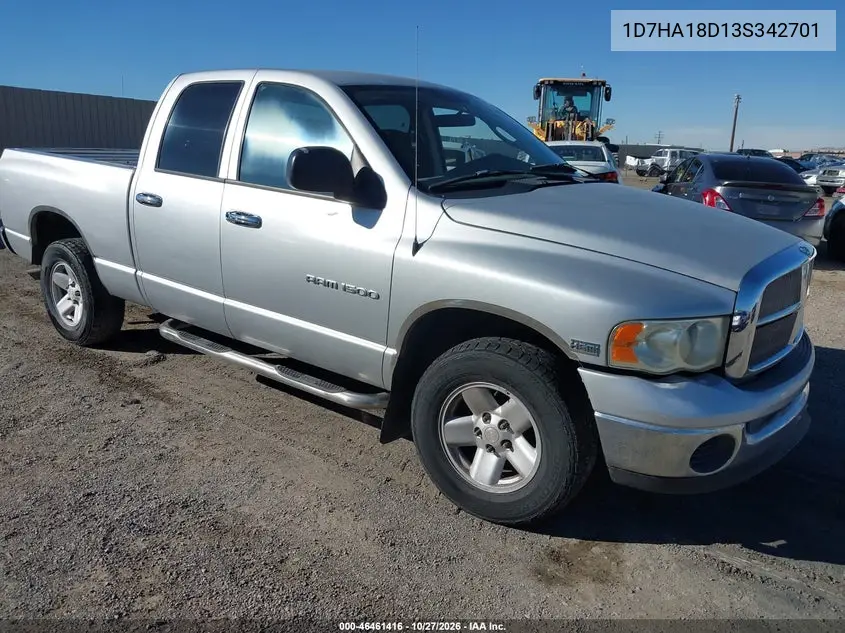 DODGE RAM 2003, VIN 1D7HA18D13S342701