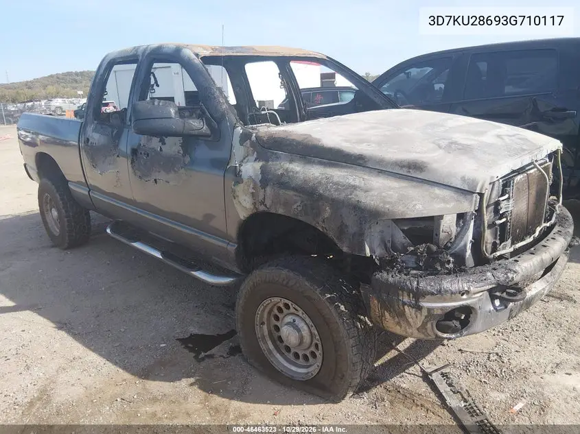 DODGE RAM 2003, VIN 3D7KU28693G710117