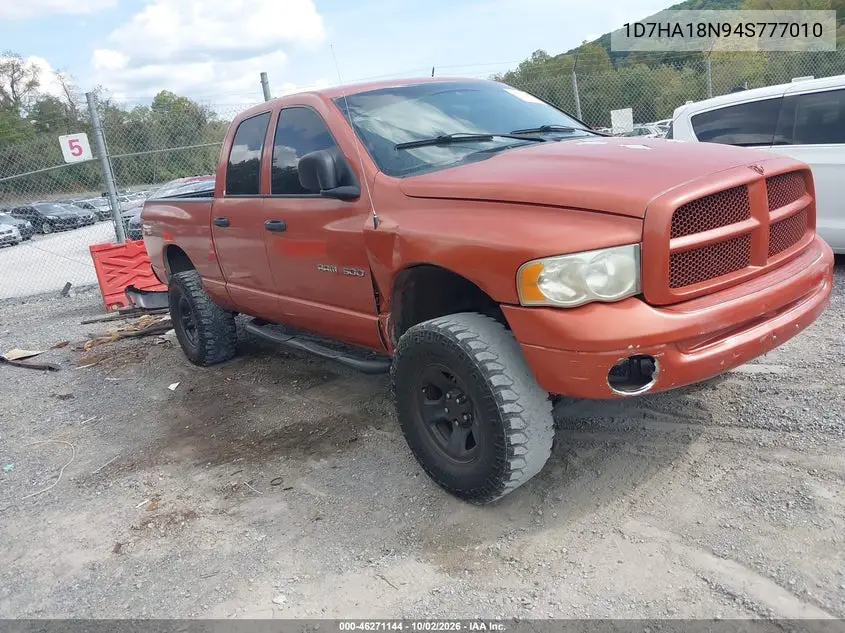 DODGE RAM 2004, VIN 1D7HA18N94S777010