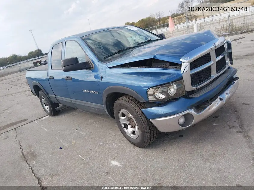 DODGE RAM 2004, VIN 3D7KA28C34G163748