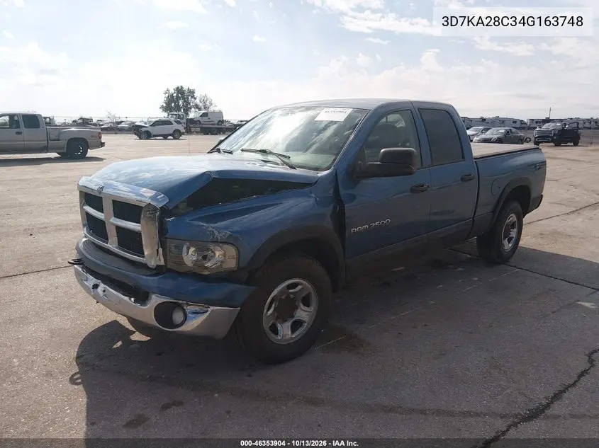 2004 DODGE RAM VIN 3D7KA28C34G163748 — фото 2