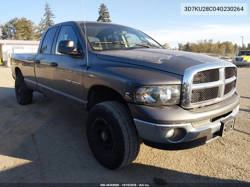 DODGE RAM 2004, VIN 3D7KU28C04G230264
