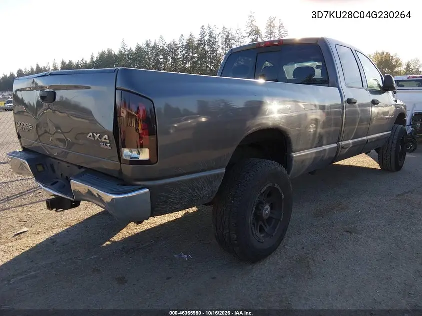 2004 DODGE RAM VIN 3D7KU28C04G230264 — фото 4