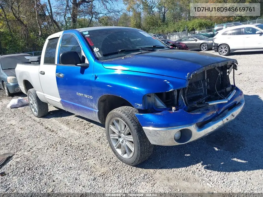 DODGE RAM 2004, VIN 1D7HU18D94S669761