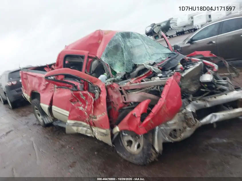DODGE RAM 2004, VIN 1D7HU18D04J171597