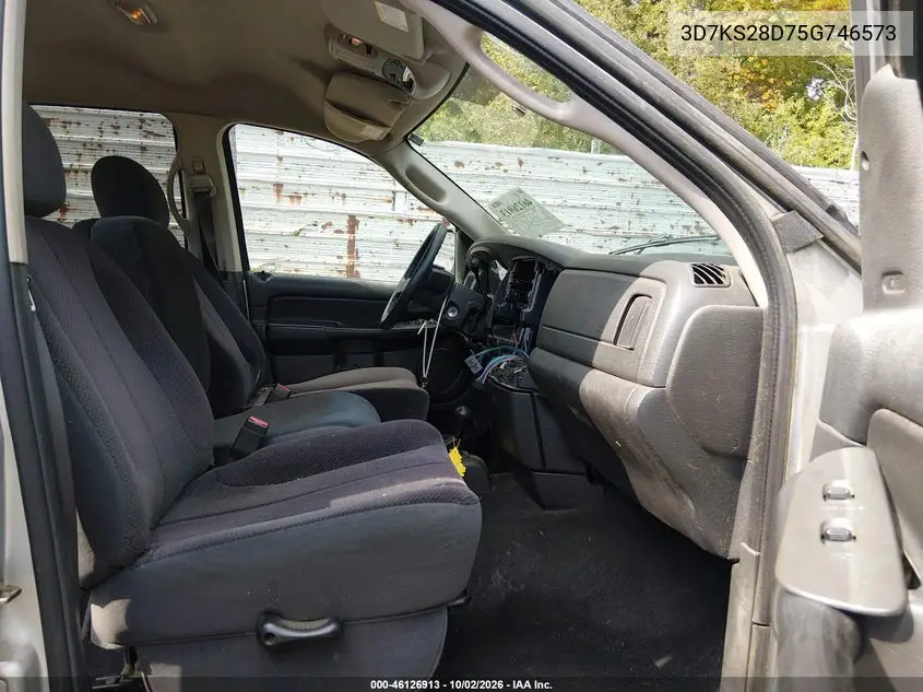2005 DODGE RAM VIN 3D7KS28D75G746573 — фото 5