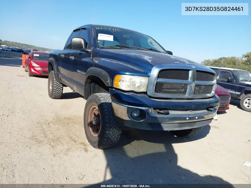 DODGE RAM 2005, VIN 3D7KS28D35G824461
