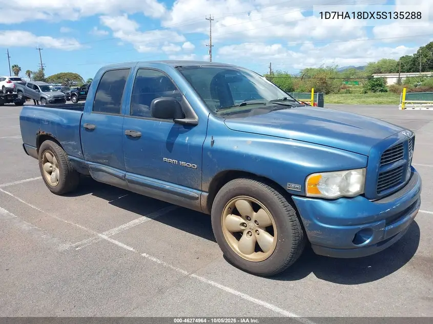 DODGE RAM 2005, VIN 1D7HA18DX5S135288