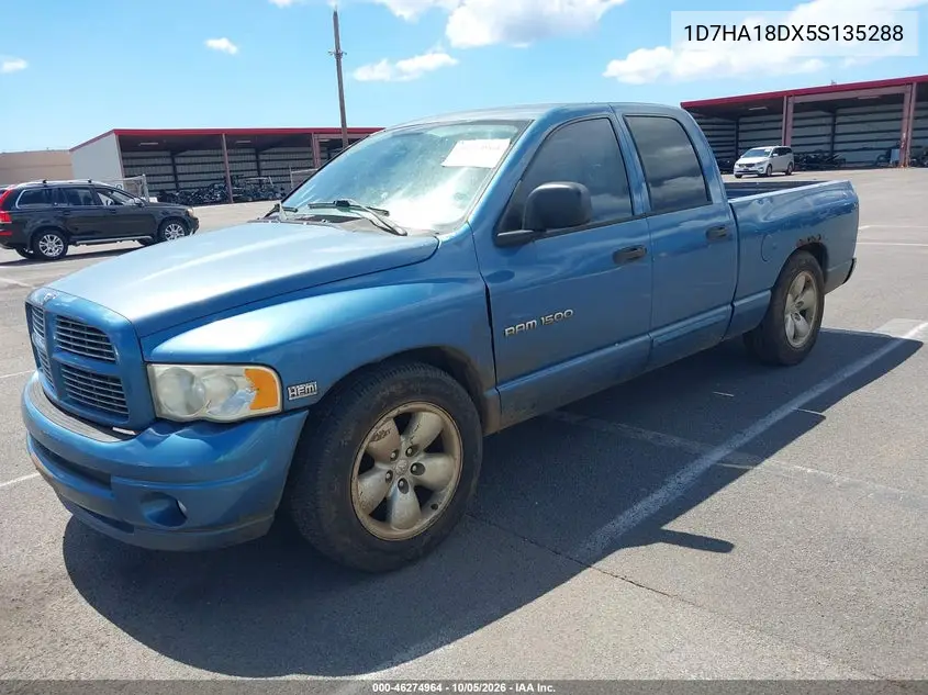 2005 DODGE RAM VIN 1D7HA18DX5S135288 — фото 2