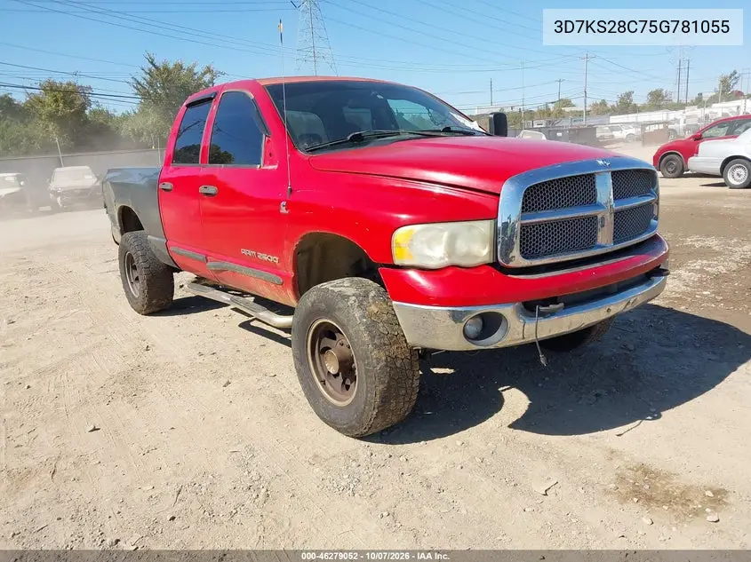 DODGE RAM 2005, VIN 3D7KS28C75G781055
