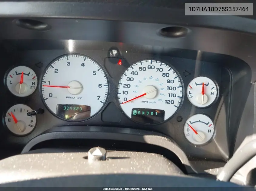 2005 DODGE RAM VIN 1D7HA18D75S357464 — фото 7