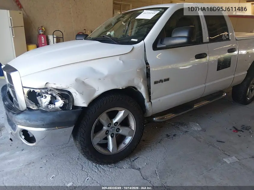 2005 DODGE RAM VIN 1D7HA18D95J611486 — фото 2