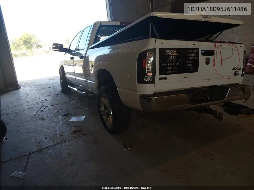 2005 DODGE RAM VIN 1D7HA18D95J611486 — фото 3