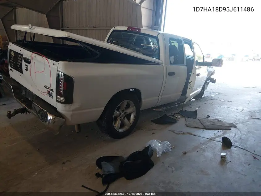 2005 DODGE RAM VIN 1D7HA18D95J611486 — фото 4