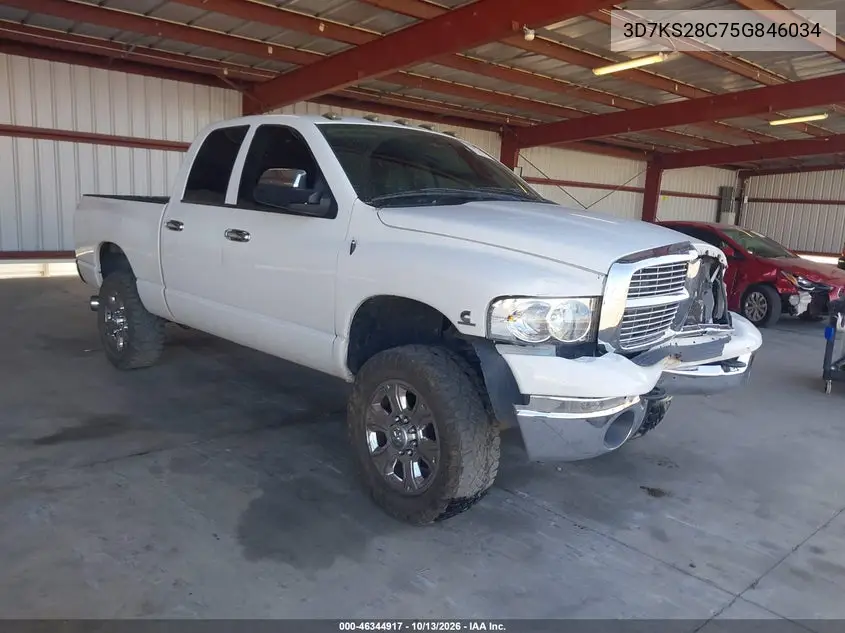 DODGE RAM 2005, VIN 3D7KS28C75G846034