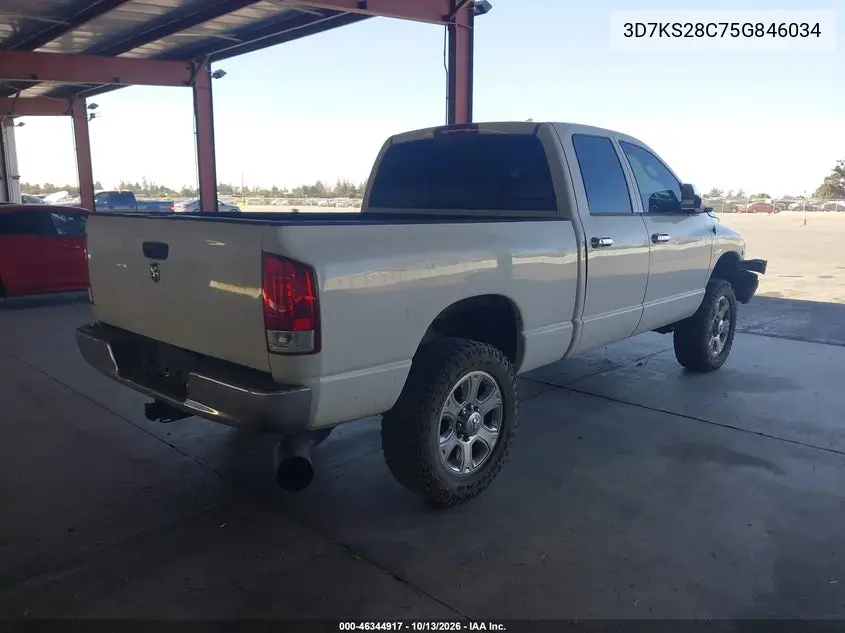 2005 DODGE RAM VIN 3D7KS28C75G846034 — фото 4