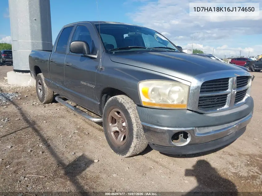 DODGE RAM 2006, VIN 1D7HA18K16J174650
