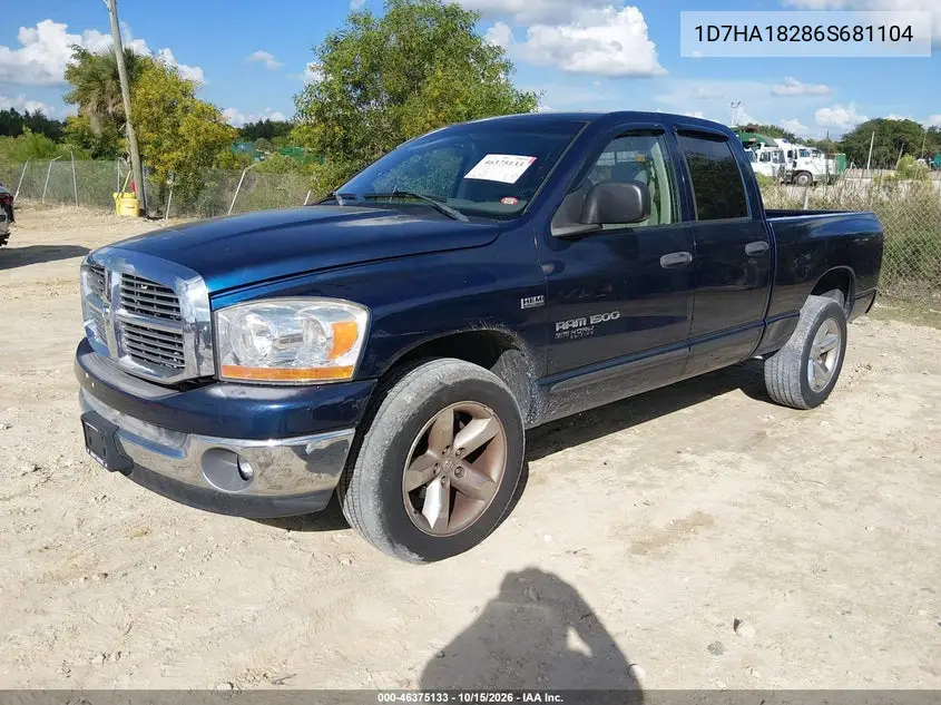 2006 DODGE RAM VIN 1D7HA18286S681104 — фото 2