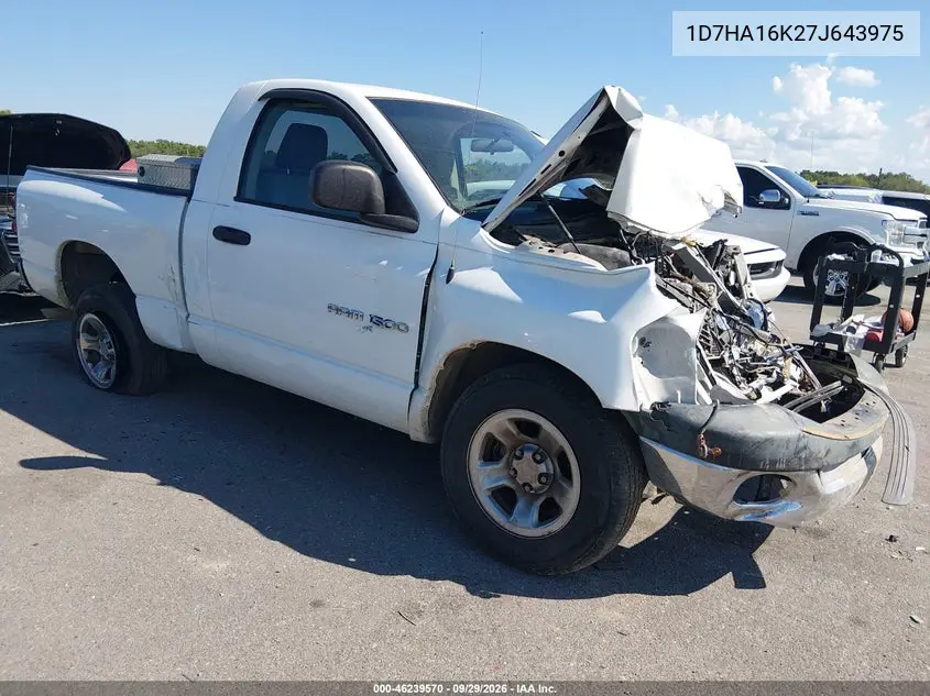DODGE RAM 2007, VIN 1D7HA16K27J643975