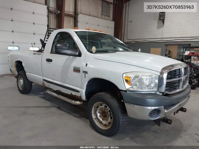 DODGE RAM 2007, VIN 3D7KS26DX7G853963